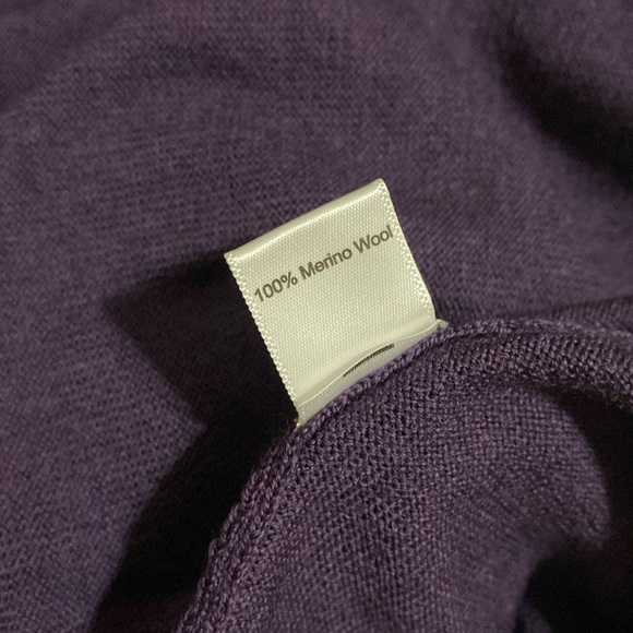 Aristo Men's Deep Purple Zip-Up Sweater pull over XL event soft wool cozy office - Picture 6 of 8